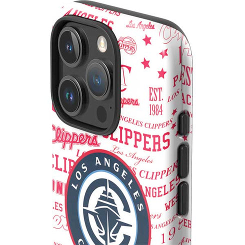 NBA Los Angeles Clippers Blast Logos iPhone 16 Pro Max Impact Case